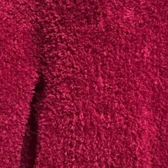 New Women's Handmade Crimson Knitted Sweater Size M/L - Picture 10 of 11